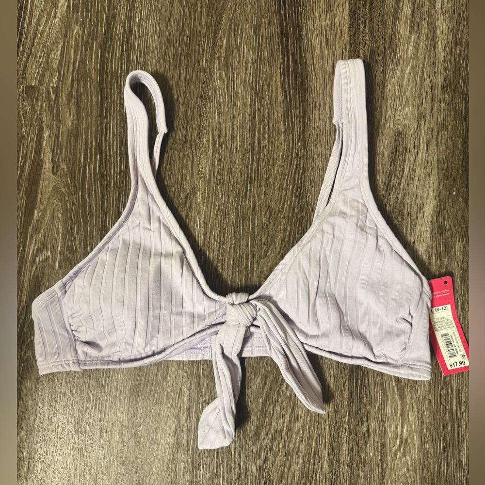 Lavender Tie-Front Bralette